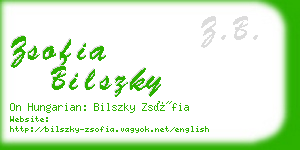 zsofia bilszky business card